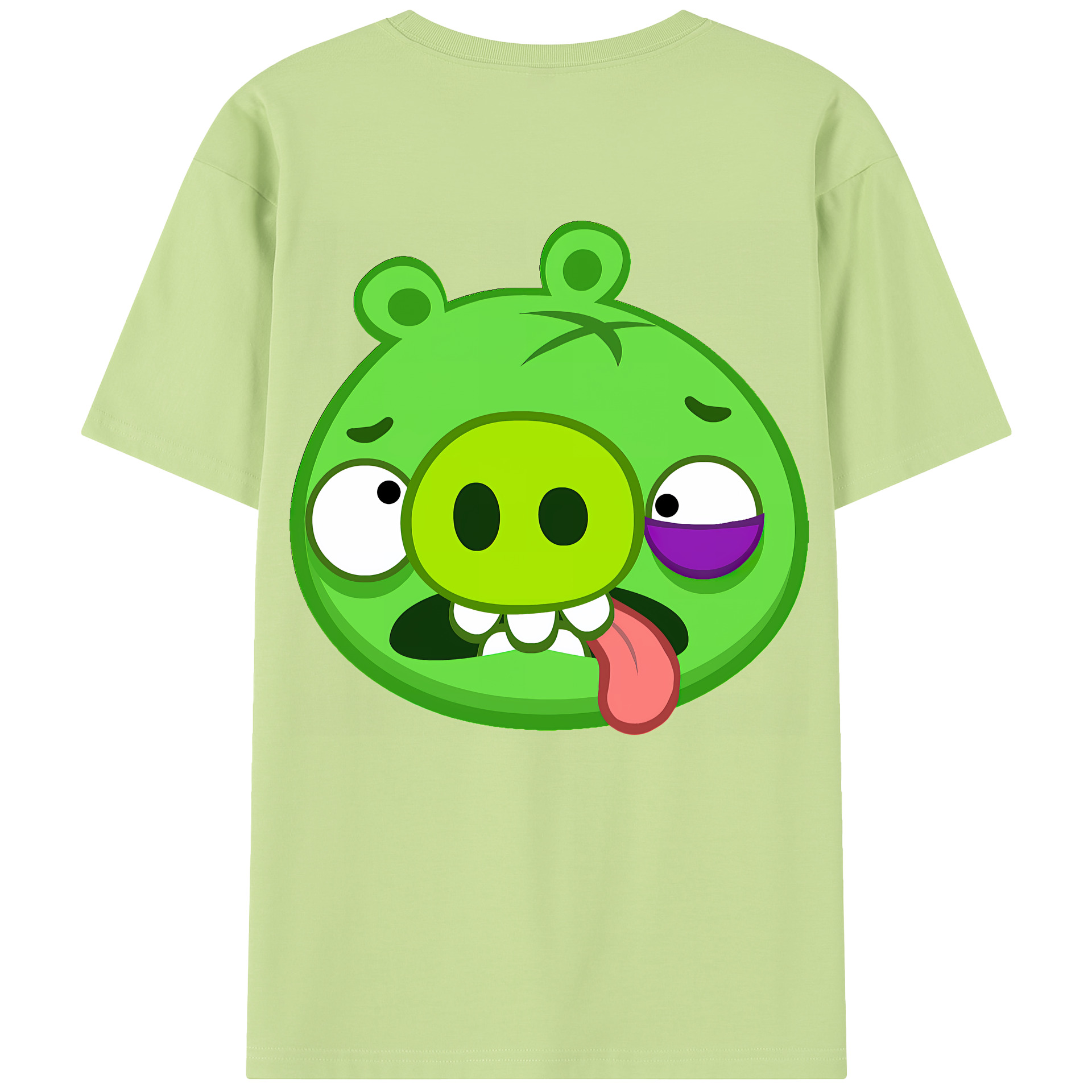 （画像用） Angry Birds アングリーバード 綿100％半袖Tシャツ（背面プリント）